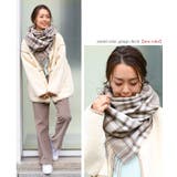 グレージュチェック | ≪しっかり厚手♪≫ウールタッチ無地＆タータンチェック大判ストール マフラー スヌ… | REAL STYLE