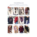 ≪しっかり厚手♪≫ウールタッチ無地＆タータンチェック大判ストール マフラー スヌ… | REAL STYLE | 詳細画像8 