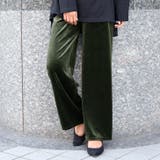 ドロスト付きベーシックベロアワイドパンツ レディース ボトムス | REAL STYLE | 詳細画像12