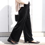 ドロスト付きベーシックベロアワイドパンツ レディース ボトムス | REAL STYLE | 詳細画像16