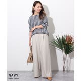 ボートネックベーシックボーダー柄ワイドカットソー レディース トップス | REAL STYLE | 詳細画像3