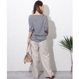 ボートネックベーシックボーダー柄ワイドカットソー レディース トップス | REAL STYLE | 詳細画像8