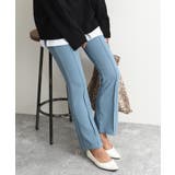 エンボス加工センターラインセミフレアパンツ レディース ボトムス | REAL STYLE | 詳細画像8