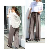 サラてろストライプワイドパンツ レディース ボトムス | REAL STYLE | 詳細画像7 