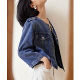 デニムジャケット レディース ノーカラー | REAL STYLE | 詳細画像5 
