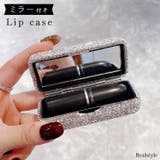 リップケース ミラー付き ラインストーン | REAL STYLE | 詳細画像1