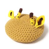 マスタード | 【キッズ】キリンモチーフニットベレー帽 帽子 子供 | REAL STYLE