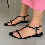 ブラック | サンダル レディース ぺたんこ | REAL STYLE