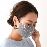 グレー×スター | 洗えるベーシックコットンマスク ファッションマスク 立体 | REAL STYLE