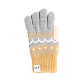 フェアアイル柄キャメル | 手袋 レディース 防寒 | REAL STYLE