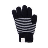 ボーダー柄ブラック | 手袋 レディース 防寒 | REAL STYLE