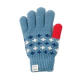 クロス柄ブルー | 手袋 レディース 防寒 | REAL STYLE