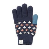 クロス柄ネイビー | 手袋 レディース 防寒 | REAL STYLE