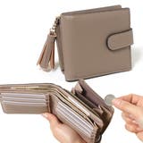 グレーベージュ | 二つ折り財布 L字ファスナー レディース | REAL STYLE