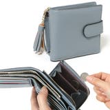 ブルー | 二つ折り財布 L字ファスナー レディース | REAL STYLE