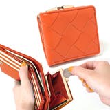 オレンジ | がま口財布 レディース 二つ折り財布 | REAL STYLE