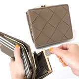 グレーベージュ | がま口財布 レディース 二つ折り財布 | REAL STYLE