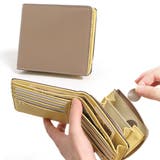 グレーベージュ×イエロー | 二つ折り財布 レディース ウォレット | REAL STYLE
