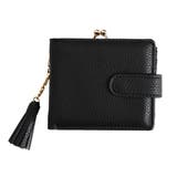 ブラック | 財布 レディース 二つ折り | REAL STYLE