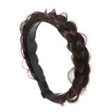 ダークブラウン | 三つ編み カチューシャ レディース | REAL STYLE