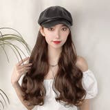 ライトブラウン×ウェーブ | 帽子付きウィッグ レディース かつら | REAL STYLE