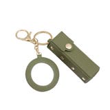 カーキグリーン | リップケース ミラー付き フェイクレザー | REAL STYLE