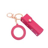 ホットピンク | リップケース ミラー付き フェイクレザー | REAL STYLE