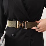 ブラック×ゴールドラメ | サッシュベルト ゴム ベルト | REAL STYLE