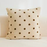 ベージュ×ドット | クッションカバー 45×45 冬 | REAL STYLE