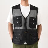 ブラック | メッシュベスト ポケット メンズ | REAL STYLE