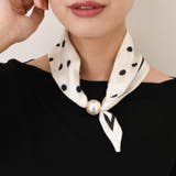 ドット(アイボリー) | スカーフ ネックカバー 夏 | REAL STYLE