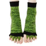 ブラック×グリーン | 5本指ソックス レディース 指先なし | REAL STYLE