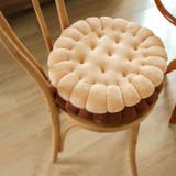 ベージュ(円形) | クッション 座布団 ビスケット | REAL STYLE