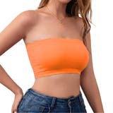 オレンジ | チューブトップ レディース カップなし | REAL STYLE