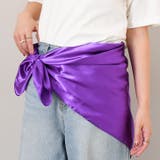 パープル | スカーフ 大判 90×90 | REAL STYLE