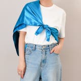 ターコイズブルー | スカーフ 大判 90×90 | REAL STYLE