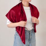 ワインレッド | スカーフ 大判 90×90 | REAL STYLE