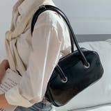 ブラック | ミニボストンバッグ 横長バッグ ハンドバッグ | REAL STYLE