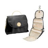 ブラック | トラベルポーチ 吊り下げ フック付き | REAL STYLE