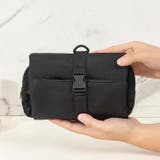 ブラック | トラベルポーチ 吊り下げ フック付き | REAL STYLE