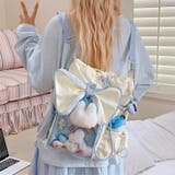 アイボリー×ライトブルー | 痛バッグ ショルダー ぬいぐるみ | REAL STYLE