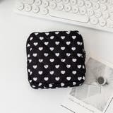 ハートドット(ブラック) | ミニポーチ 小物入れ ポーチ | REAL STYLE