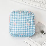 チェック×リボン(ライトブルー) | ミニポーチ 小物入れ ポーチ | REAL STYLE