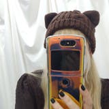 ブラウン | 猫耳ニット帽 レディース ニット帽 | REAL STYLE