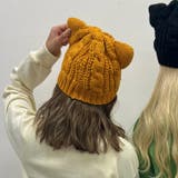マスタード | 猫耳ニット帽 レディース ニット帽 | REAL STYLE