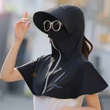ブラック | 日よけ帽子 UVカット パーカー | REAL STYLE