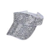 シルバー×ホワイト | サンバイザー レディース ラインストーン | REAL STYLE