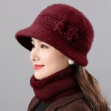 ワインレッド | ニット帽 ネックウォーマー レディース | REAL STYLE