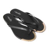 ブラック | ゴールドプレート ビーチサンダル レディース | REAL STYLE