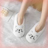 ホワイト | ルームシューズ かかと付き 冬 | REAL STYLE